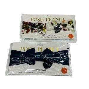 NWT PP 0-3M Headwrap Bundle in Corinne & Sailor Blue